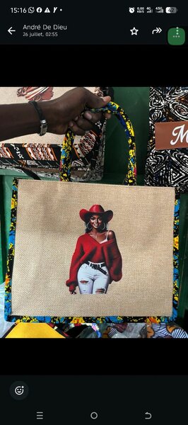 Sac en toile imprimé africain