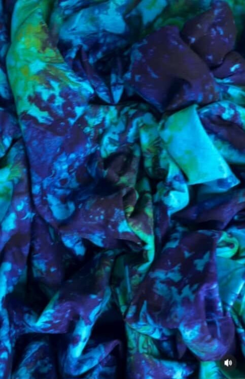Hand dyed batik fabric