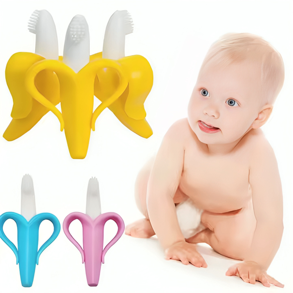 Banana-Shaped Silicone Baby Teether