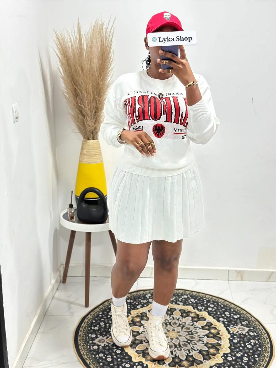 Ensemble jupe plissée