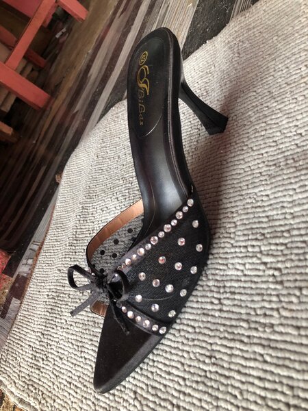 Mules à talons et strass