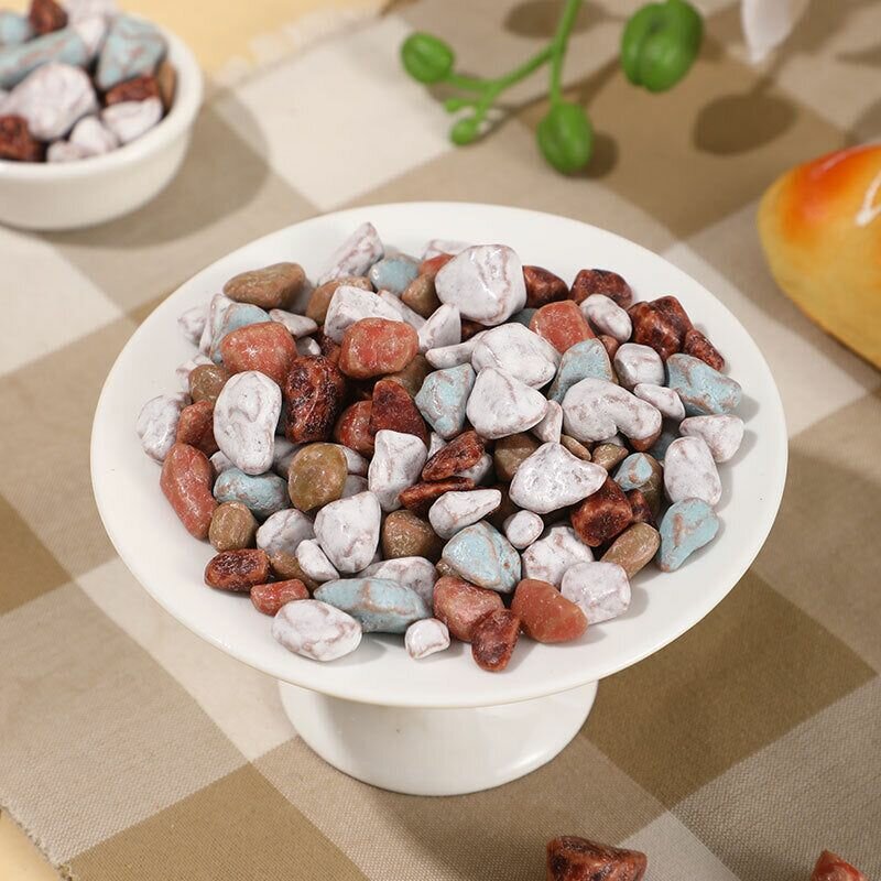 Chocolats cailloux colorés