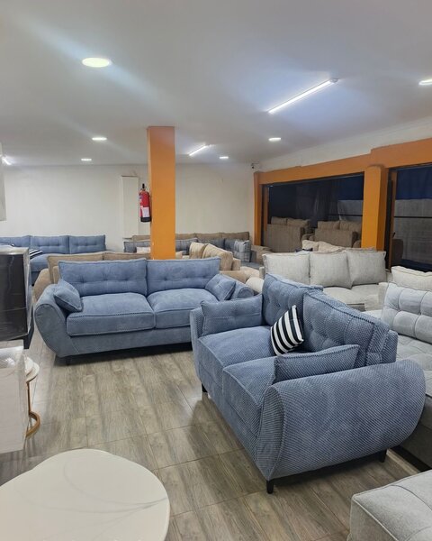 Canapé deux places bleu élégant