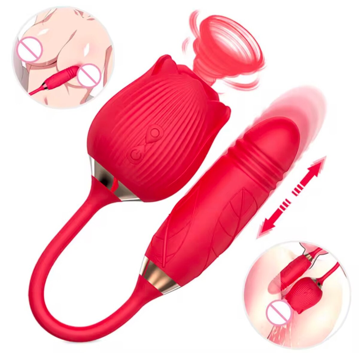 Rose 2 in 1 Sucking vibrator