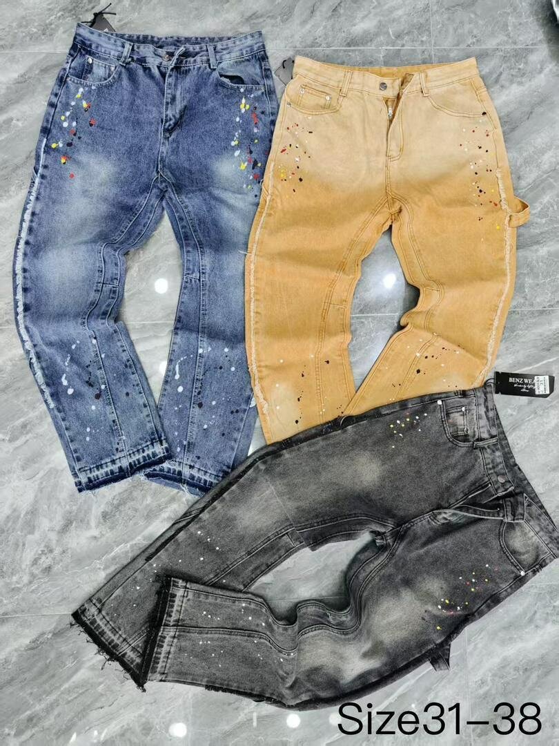 Jeans décontractés peints