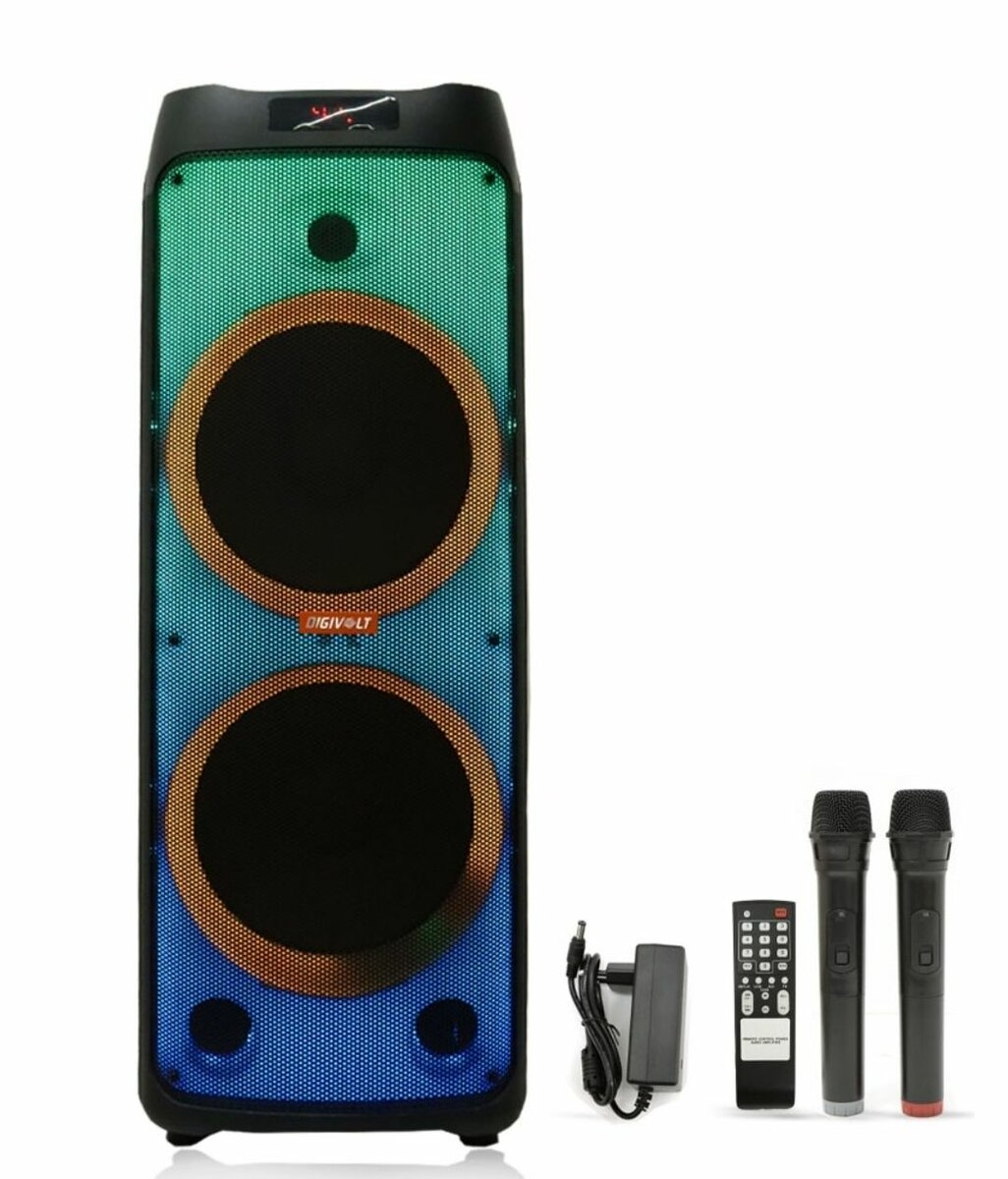 12 COLOURFUL LIGHTING PORTABLE SPEAKER WITH WHEELS