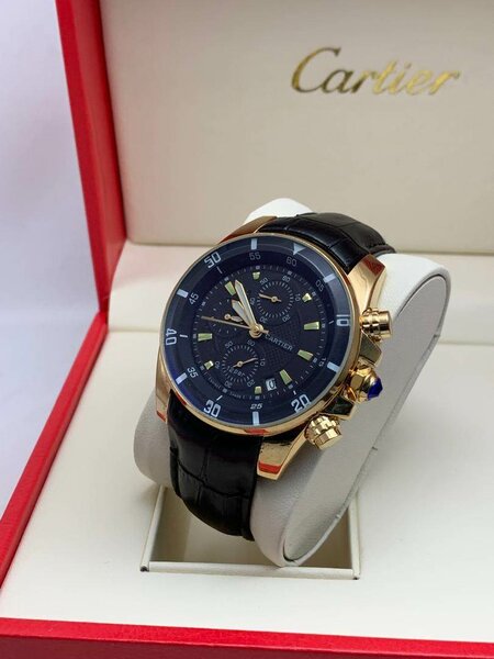 Cartier Chronograph Leather Watch