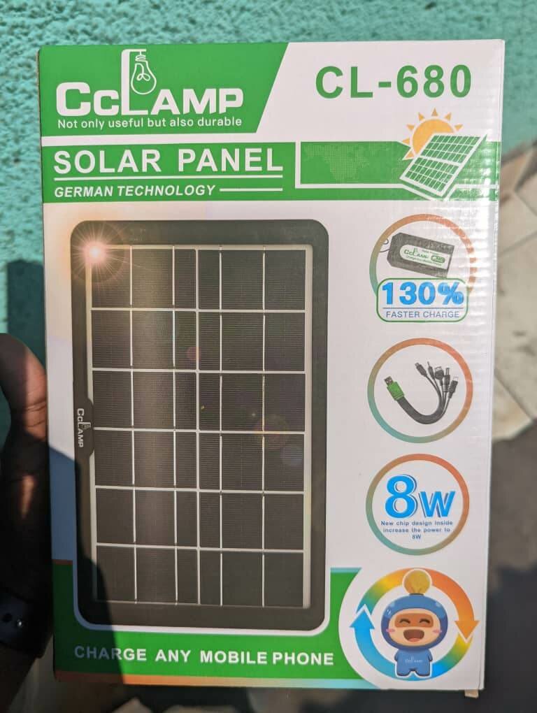 Phone charging solar panels