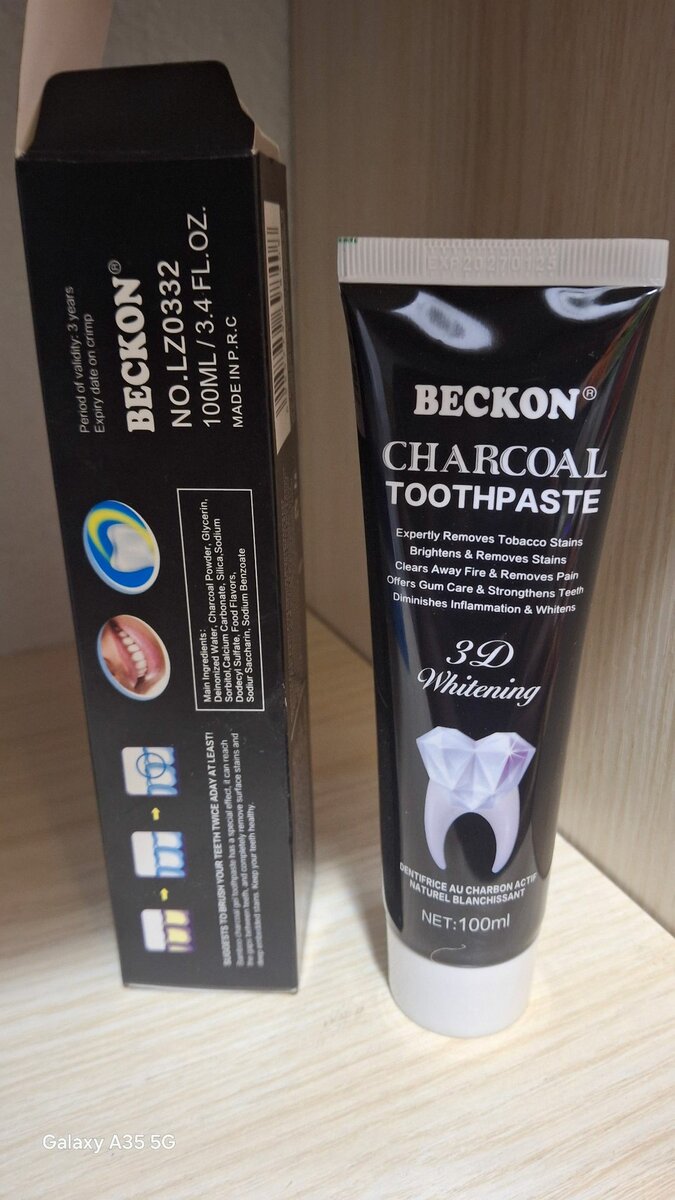 Charcoal toothpaste