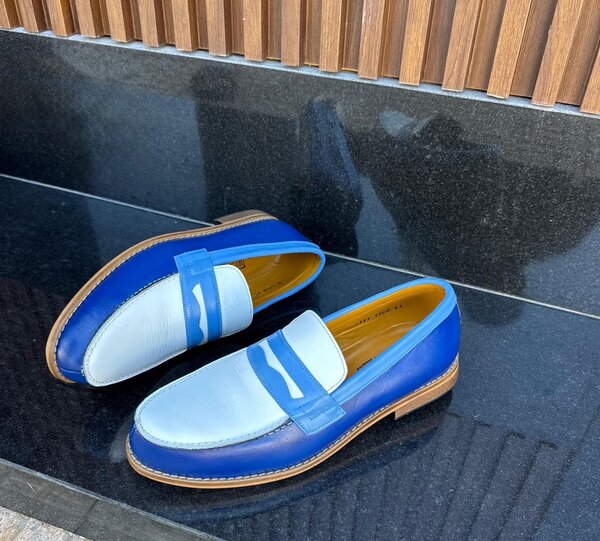 Mocassins en cuir bicolores