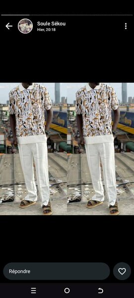 Ensemble chemise homme