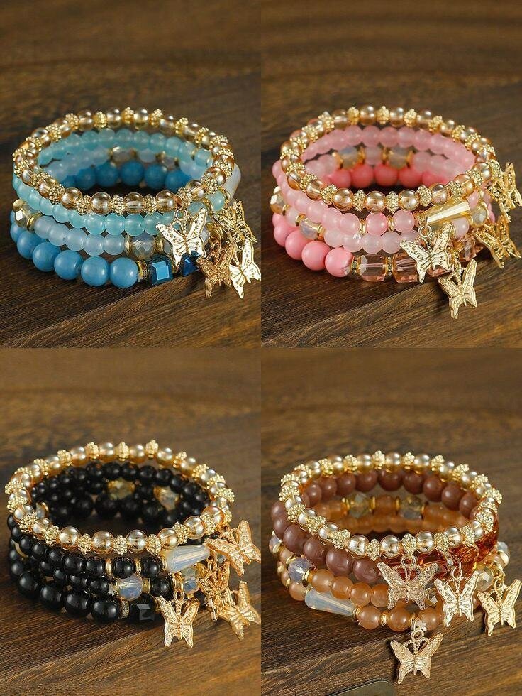 Bracelets perles colorées