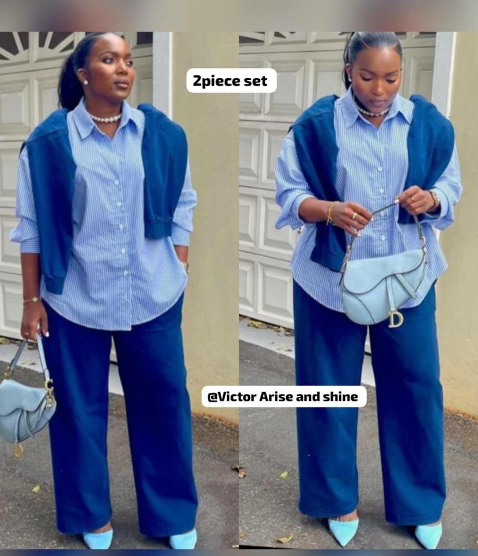 Ensemble Chemise et Pantalon Bleu