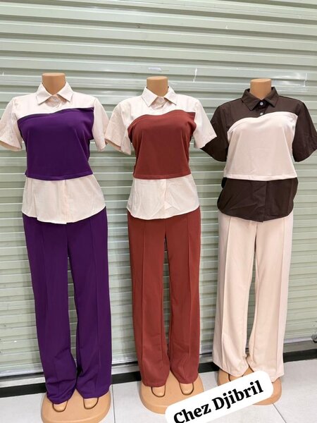 Costume élégant deux tons femme