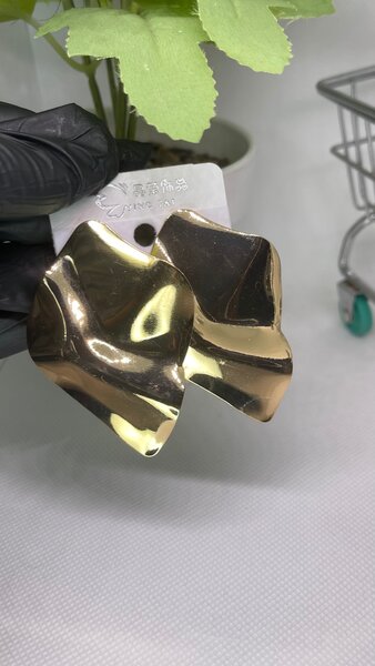 Gold statement earrings