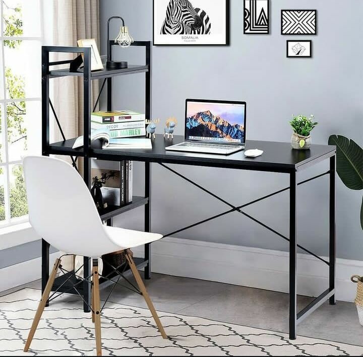 Multi purpose computer deskt with book shelves