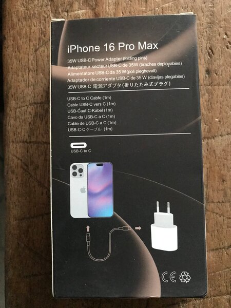 Adaptateur iPhone 16 Pro Max 35W