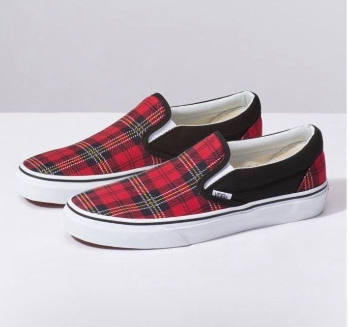 Vans Slip-On Écossais Rouge
