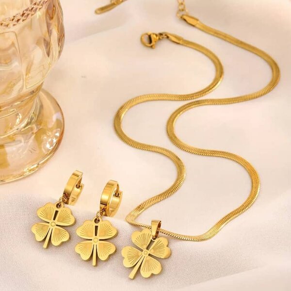 Collier Trèfle Or Chance