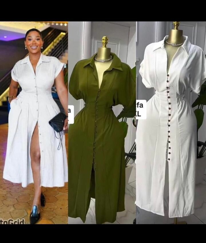 Robe Maxi Élégante Boutonnée