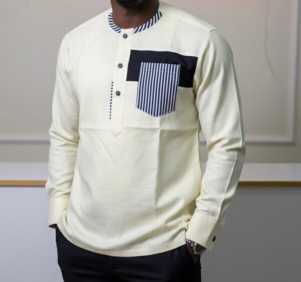 Chemise homme à col Mao