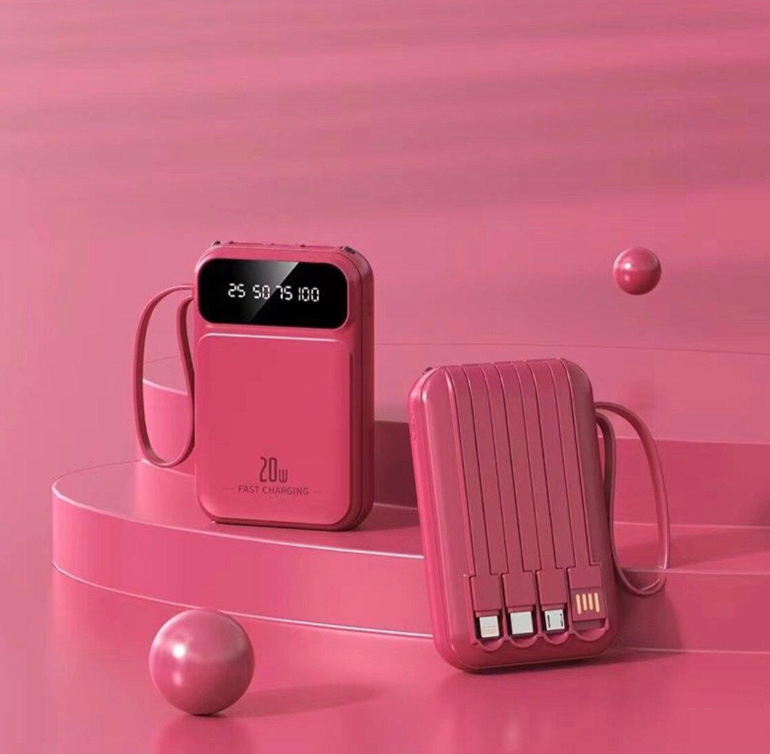 20000mAh Self wired Power bank