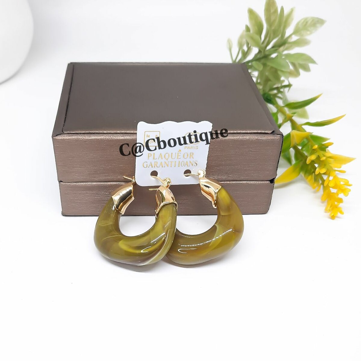 Boucles d'oreilles résine