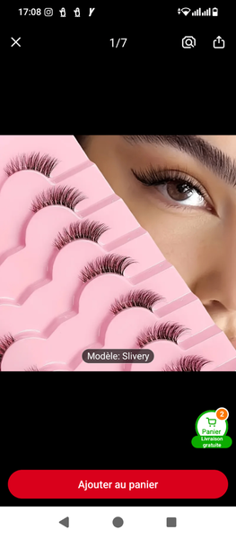 Faux-cils 7 paires Slivery
