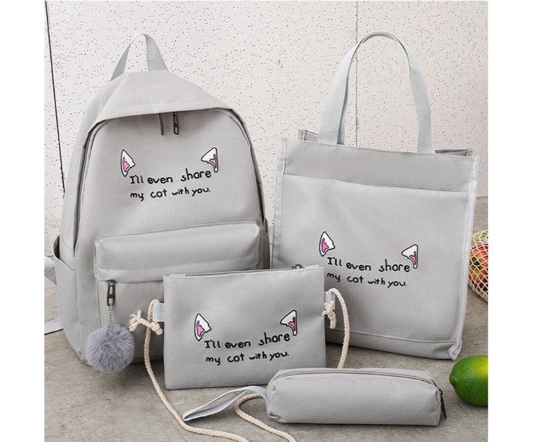 4pices backpack school bags