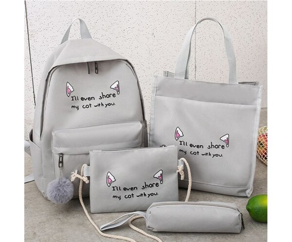 4pices backpack school bags