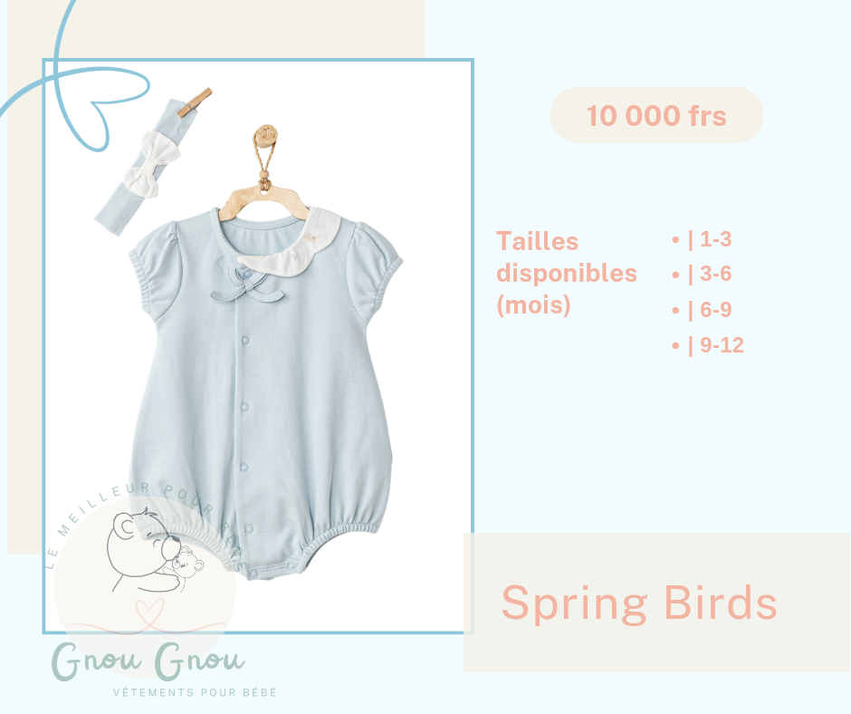 Barboteuse Bébé Bleu Douceur