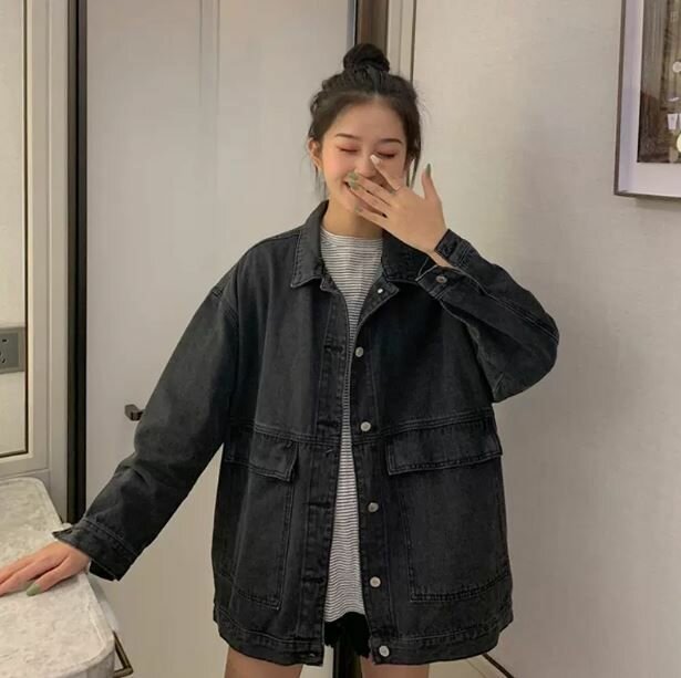 Куртка рубашка джинс оверсайз