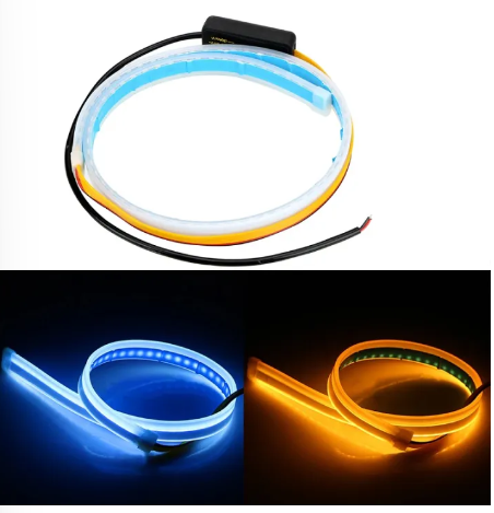 2 PCs Car DRL Flexible LED Light Strip