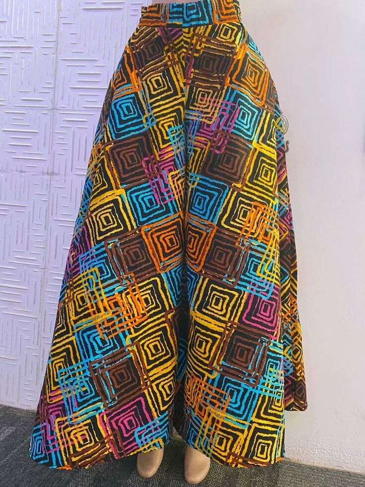 Jupe Longue Évasée Imprimée