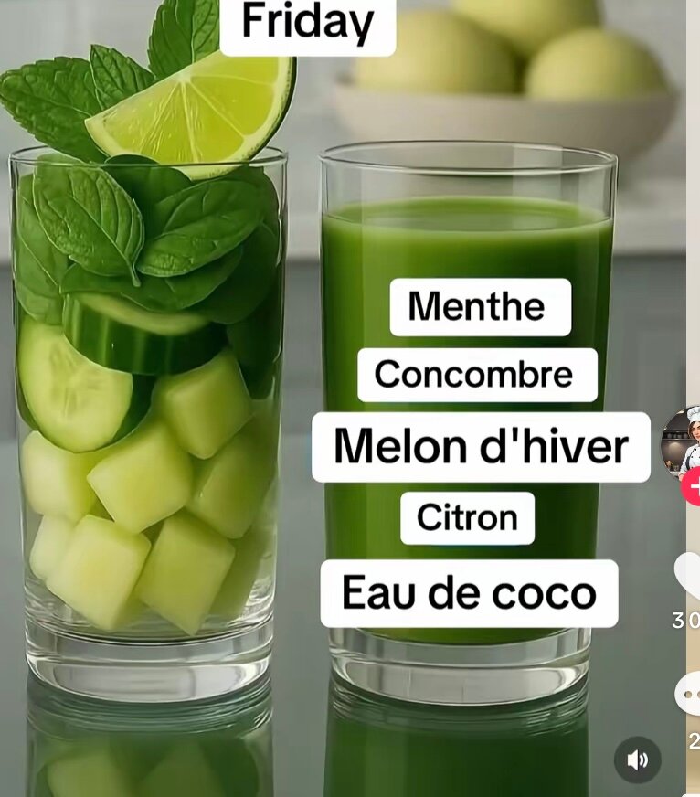 Jus de fruits frais variés