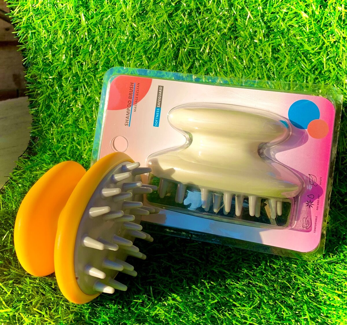 Silicon scalp massage and shampoo brush