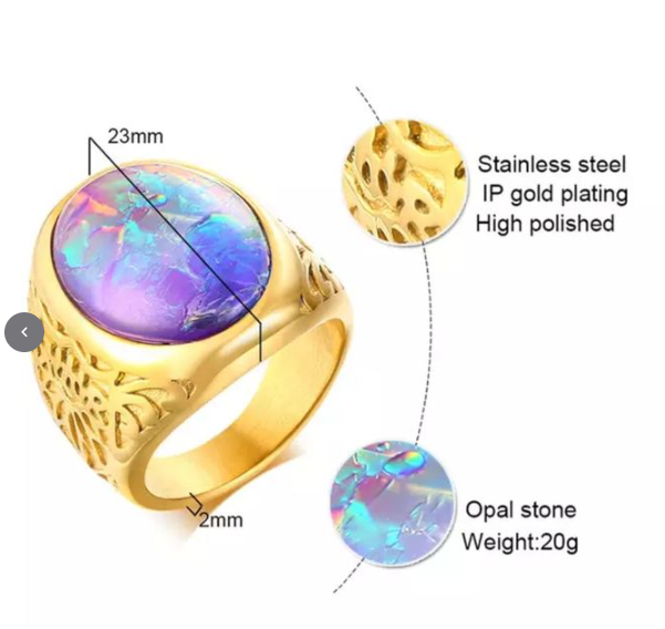 Gm BAGUE DE LUX PIERRE PRÉCIEUSE-OR violet