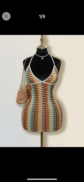 Robe d'été crocheté colorée