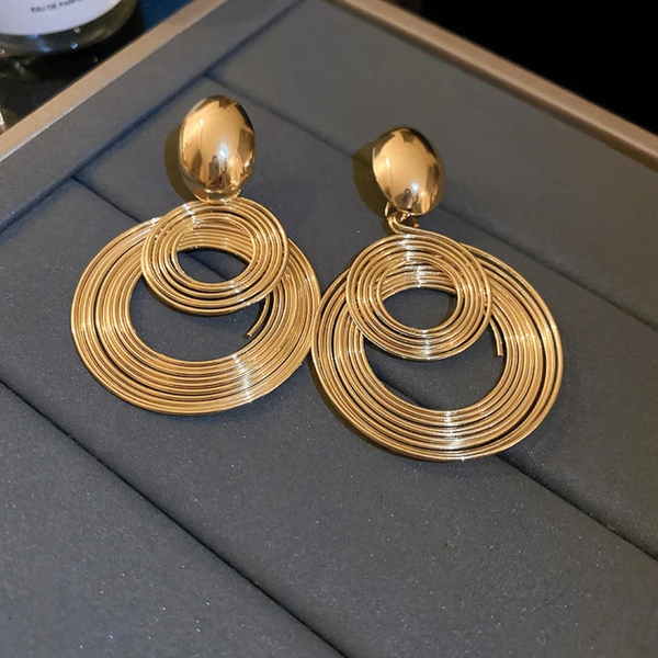 Boucles d'oreilles cercles dorés
