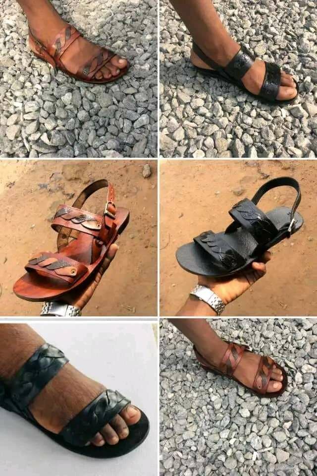 pure leather sandals