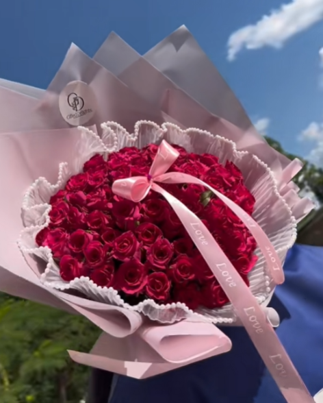 80 pink roses for a princess