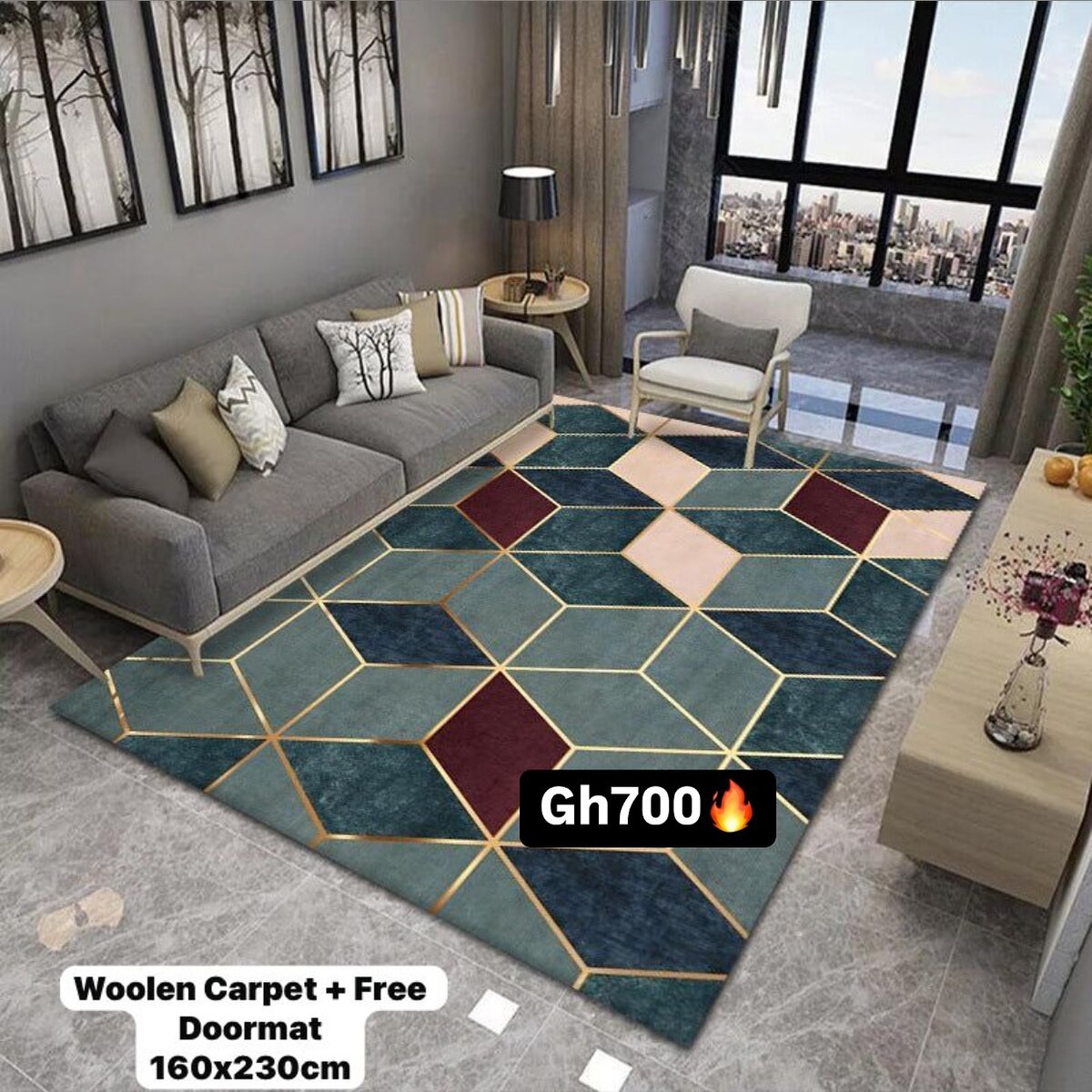 A beautiful carpet for the house