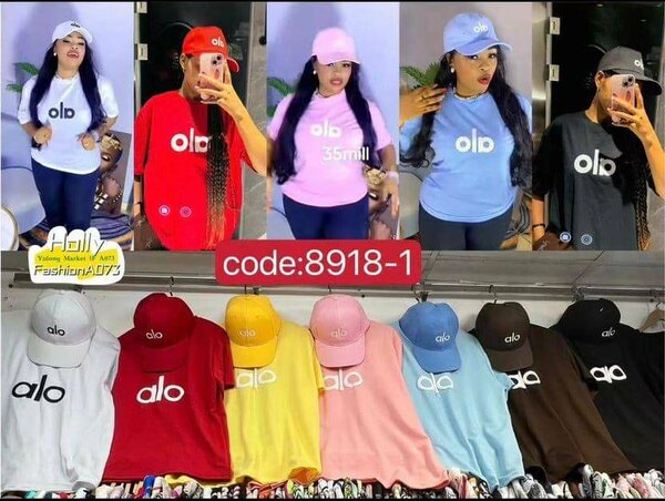 T-shirts et casquettes colorées Alo