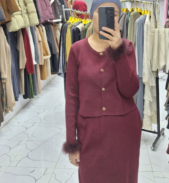 Трикотажная двойка красная