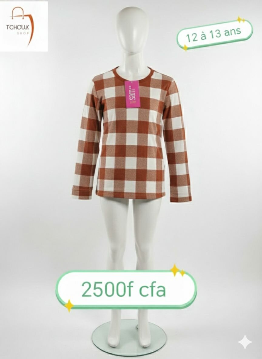 Pull Enfant à Carreaux