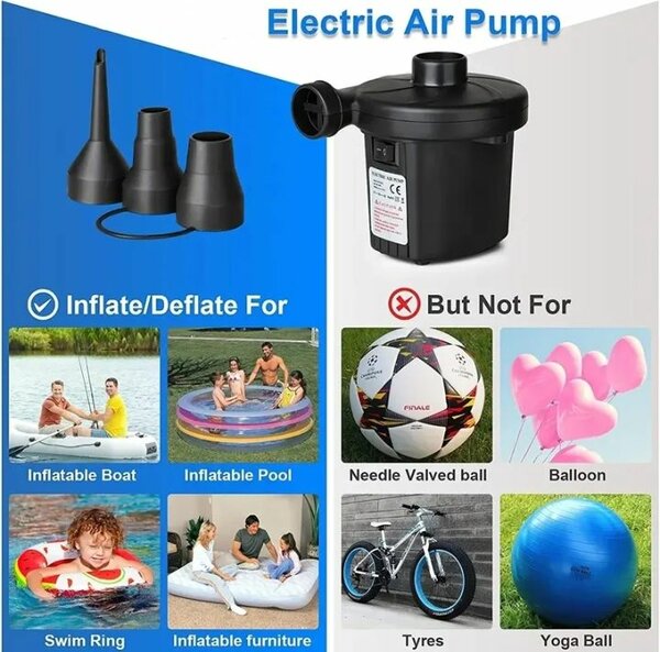 Portable Electric  Air Pump for Air Mattress, etc