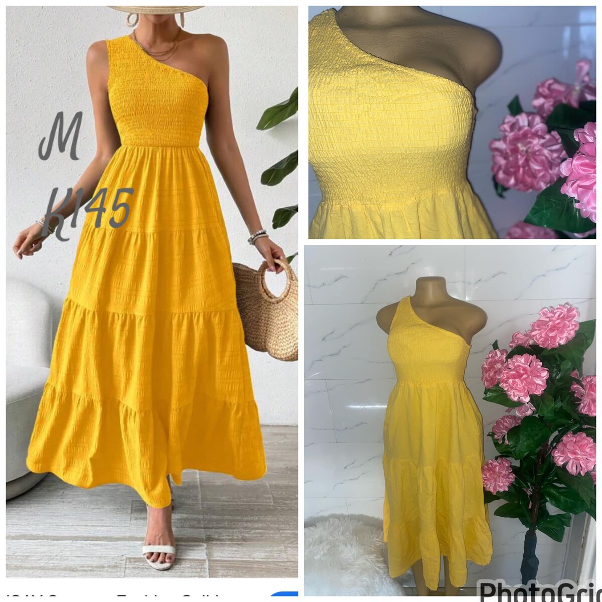 Beautiful and stylish women's dress yellow