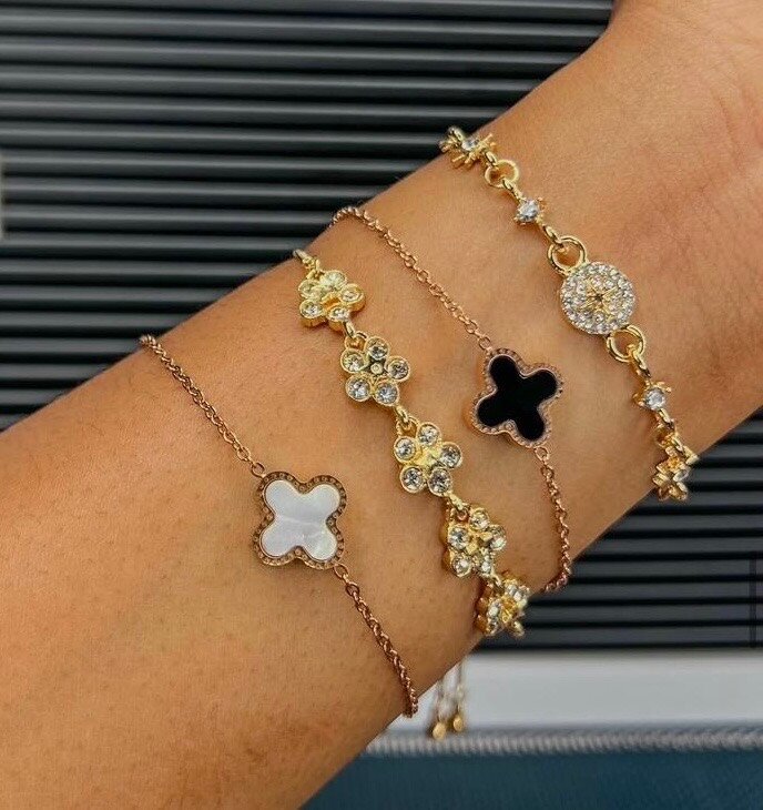 Gold ,silver and cloves bracelets
