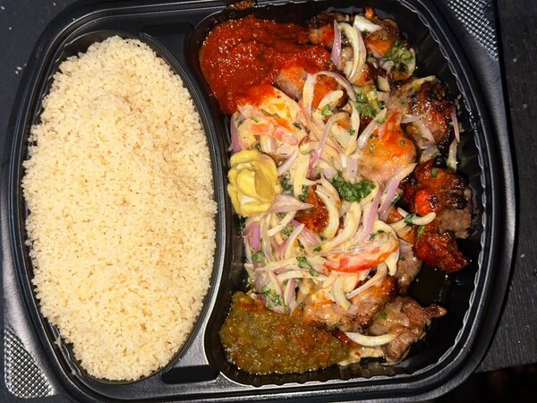 Grilled Turkey Attieke Meal