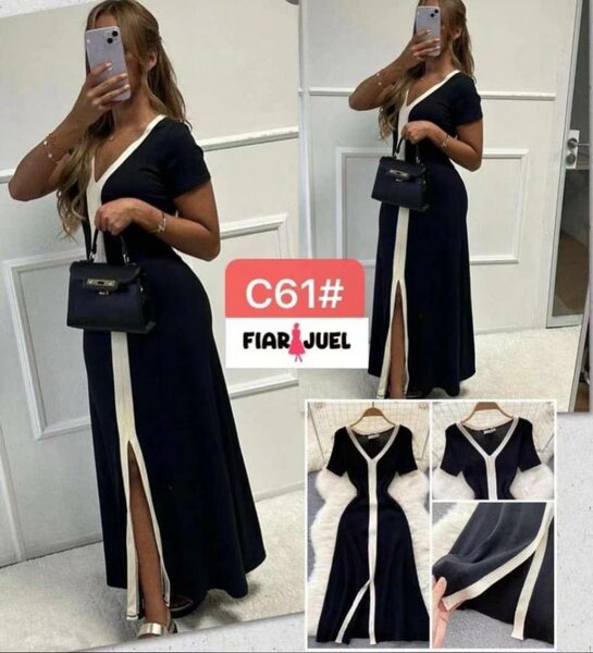 Robe longue élégante noire